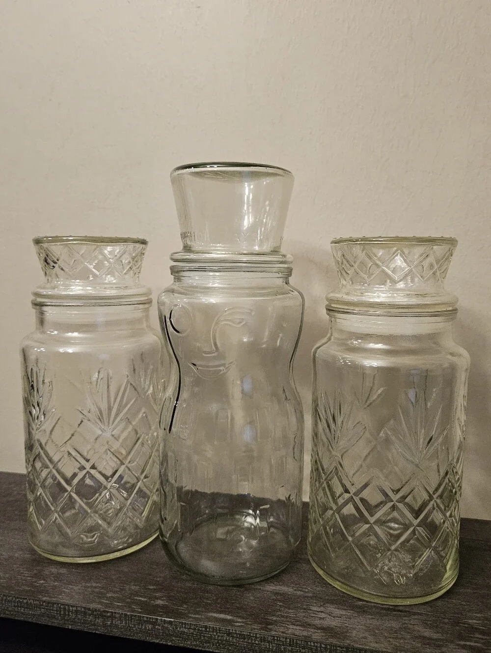 Vintage Planters Mr. Peanut Glass Jar Collection - Set of 3